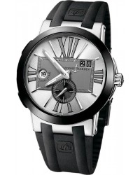 Ulysse Nardin Nifty / Functional  Automatic Men's Watch, Steel & Ceramic, Silver Dial, 243-00-3/421