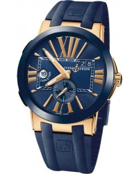 Ulysse Nardin Nifty / Functional  Automatic Men's Watch, Ceramic & Gold, Blue Dial, 246-00-3/43