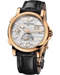 Ulysse Nardin Nifty / Functional  Automatic Men's Watch, 18K Rose Gold, Silver Dial, 246-55/60