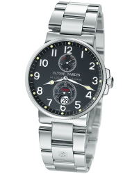 Ulysse Nardin Marine Chronometer  Automatic Men's Watch, Stainless Steel, Black Dial, 263-66-7/62