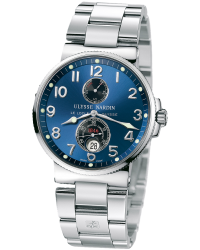 Ulysse Nardin Marine Chronometer  Automatic Men's Watch, Stainless Steel, Blue Dial, 263-66-7/623