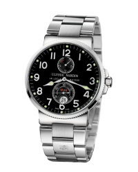 Ulysse Nardin Marine Chronometer  Automatic Men's Watch, Stainless Steel, Black Dial, 263-66-7M/62