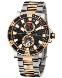 Ulysse Nardin Maxi Marine Diver  Automatic Men's Watch, Titanium & Rose Gold, Black Dial, 265-90-8M/92