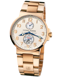 Ulysse Nardin Marine Chronometer  Automatic Men's Watch, 18K Rose Gold, Silver Dial, 266-66-8