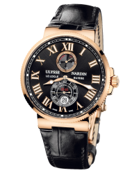 Ulysse Nardin Marine Chronometer  Automatic Men's Watch, 18K Rose Gold, Black Dial, 266-67/42