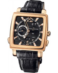 Ulysse Nardin Nifty / Functional  Automatic Men's Watch, 18K Rose Gold, Black Dial, 326-90/92