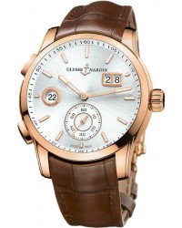 Ulysse Nardin Nifty / Functional  Automatic Men's Watch, 18K Rose Gold, Silver Dial, 3346-126/91