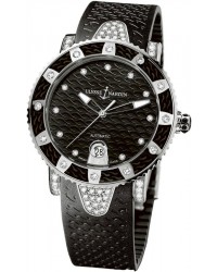 Ulysse Nardin Maxi Marine Diver  Automatic Women's Watch, Stainless Steel, Black & Diamonds Dial, 8103-101EC-3C/12