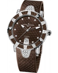 Ulysse Nardin Maxi Marine Diver  Automatic Women's Watch, Stainless Steel, Brown & Diamonds Dial, 8103-101EC-3C/15