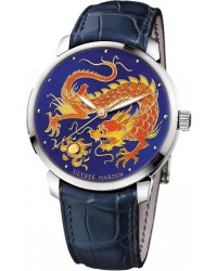 Ulysse Nardin Classical  Automatic Men's Watch, 18K White Gold, Custom Dial, 8150-111-2/DRAGON