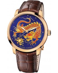 Ulysse Nardin Classical  Automatic Men's Watch, 18K Rose Gold, Custom Dial, 8156-111-2/DRAGON