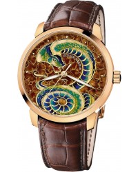 Ulysse Nardin Classical  Automatic Men's Watch, 18K Rose Gold, Custom Dial, 8156-111-2/SNAKE