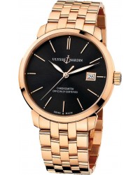 Ulysse Nardin Classical  Automatic Men's Watch, 18K Rose Gold, Black Dial, 8156-111-8/92