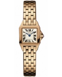 Cartier Santos Demoiselle  Quartz Women's Watch, 18K Rose Gold, White Dial, W25077X9