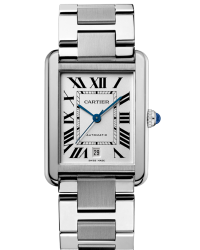 Cartier Tank Solo  Automatic Men's Watch, Stainless Steel, Silver Dial, W5200028