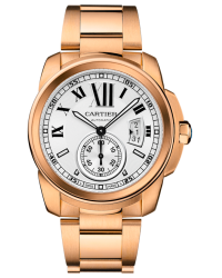Cartier Calibre  Automatic Men's Watch, 18K Rose Gold, White Dial, W7100018