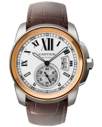 Cartier Calibre  Automatic Men's Watch, 18K Rose Gold, White Dial, W7100039