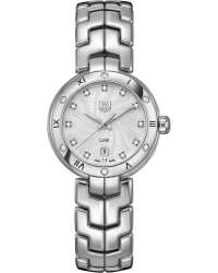 Tag Heuer Link  Quartz Women's Watch, Stainless Steel, Silver & Diamonds Dial, WAT1413.BA0954