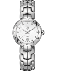 Tag Heuer Link  Quartz Women's Watch, Stainless Steel, Mother Of Pearl & Diamonds Dial, WAT1417.BA0954