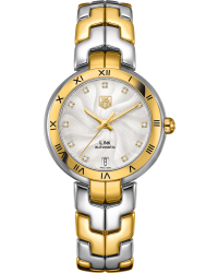 Tag Heuer Link  Automatic Women's Watch, 18K Yellow Gold, Silver Dial, WAT2350.BB0957