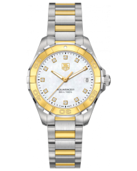Tag Heuer Aquaracer  Quartz Women's Watch, Stainless Steel, Mother Of Pearl & Diamonds Dial, WAY1351.BD0917