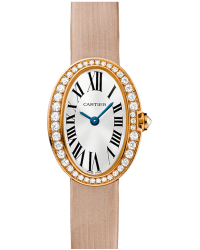 Cartier Baignoire  Quartz Women's Watch, 18K White Gold, Silver Dial, WB520028