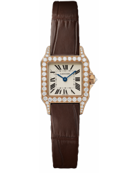 Cartier Santos Demoiselle  Quartz Women's Watch, 18K Rose Gold, Silver Dial, WF902004