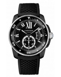 Cartier Calibre Diver  Automatic Men's Watch, Stainless Steel, Black Dial, WSCA0006
