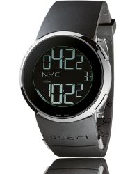Gucci i-Gucci  Chronograph LCD Display Quartz Men's Watch, Stainless Steel, Black Dial, YA114202
