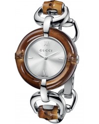 Gucci Bamboo  Quartz Women's Watch, Stainless Steel, Silver Dial, YA132403