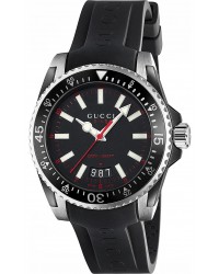 Gucci Dive  Quartz Men's Watch, Stainless Steel, Black Dial, YA136303